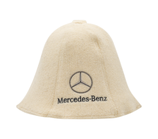 Vit Mercedes-Benzi hattu