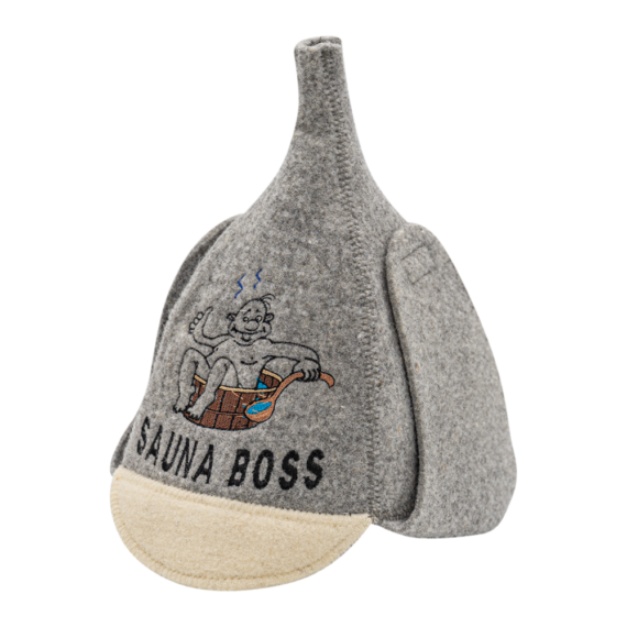 Harmaa hattu "Sauna Boss" 3