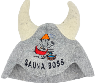 Grå behornad hatt ''Sauna Boss'' 1