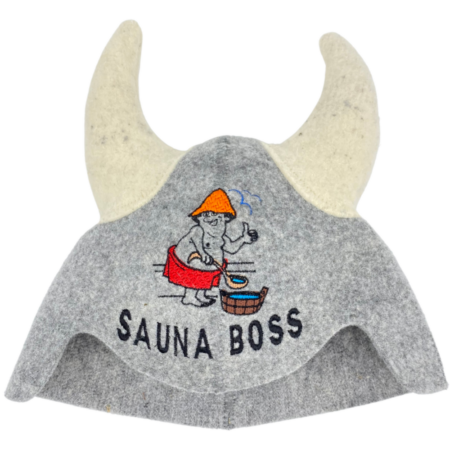 Grå behornad hatt ''Sauna Boss'' 1