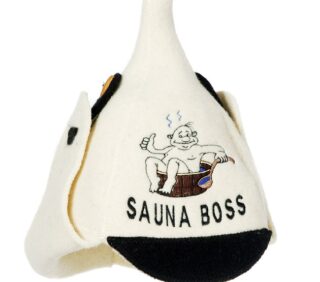 Белая кепка ''Sauna Boss'' 3