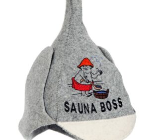 Grå hatt ''Sauna Boss'' 1