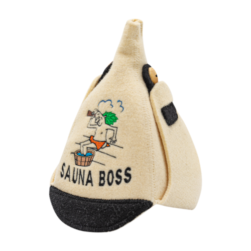 Valkoinen hattu "Sauna Boss" 2