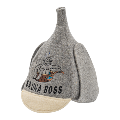 Grå hatt ''Sauna Boss'' 3