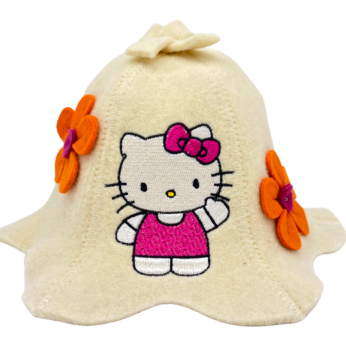 Vit Hello Kitty hatt