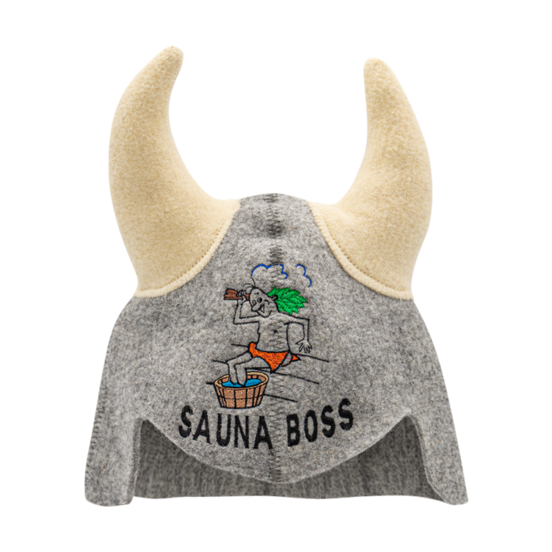 Grå behornad hatt ''Sauna Boss'' 2