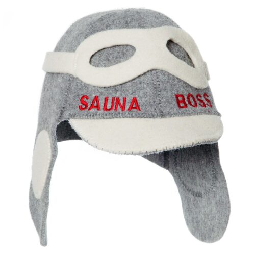 Grey aviator hat ''Sauna Boss''