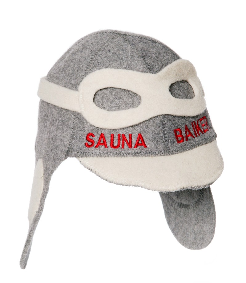 Grey aviator hat ''Sauna Baiker''