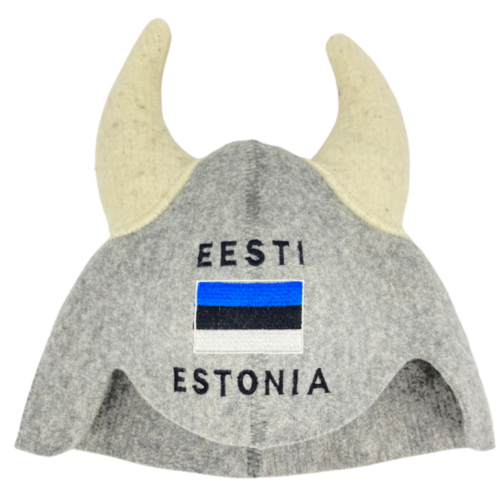 Серая рогатая шапочка ''Eesti Estonia''